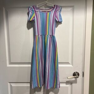 Dot Dot Smile Blue Multi-Stripe Midi Dress